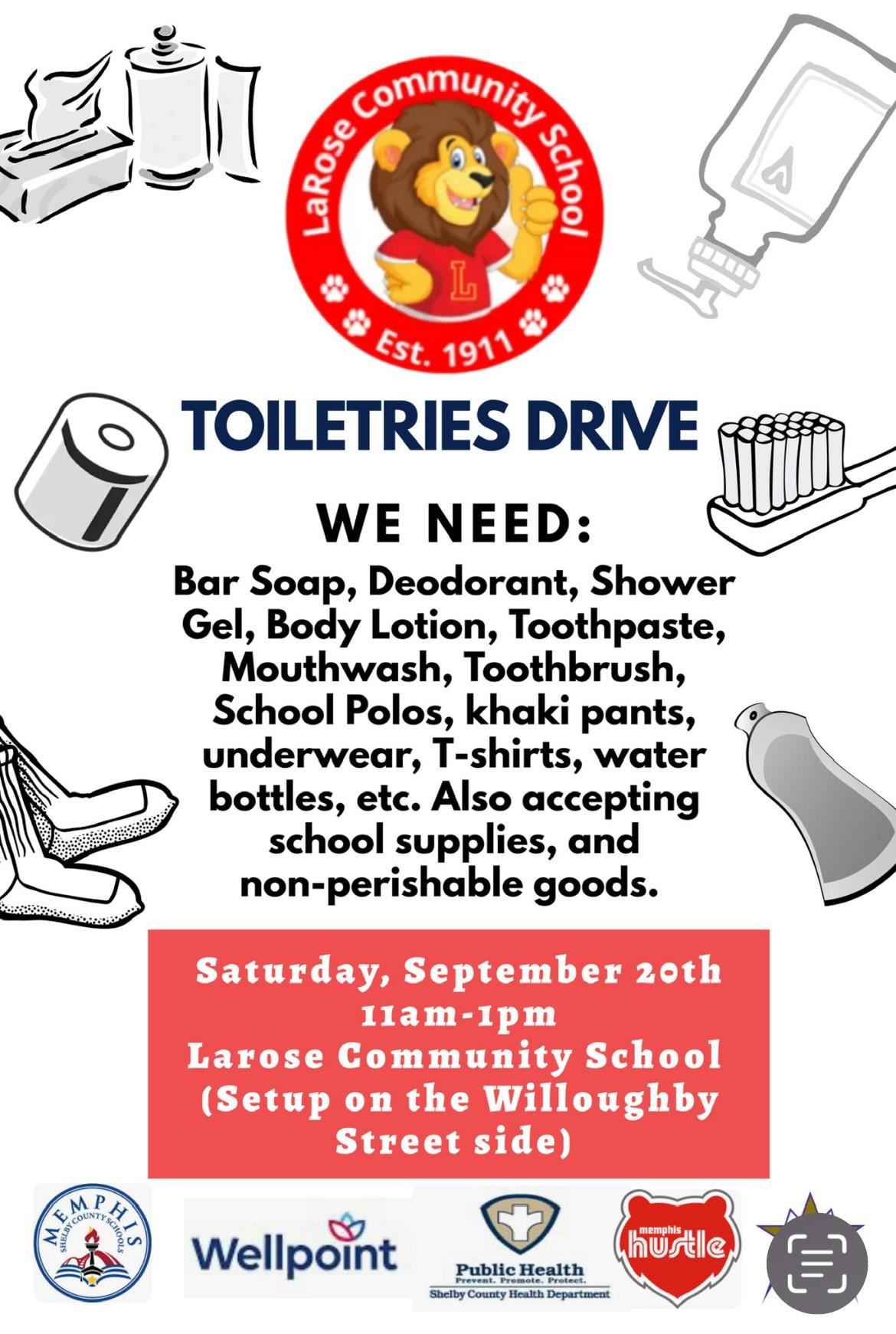 Toiletries Drive